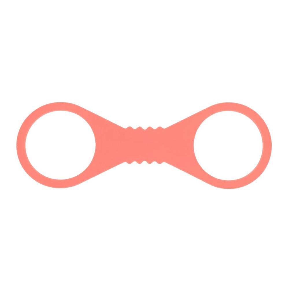 Peaches N Creame Silicone Cuffs (Orange) – Lightweight Restraints 11" Secondary image