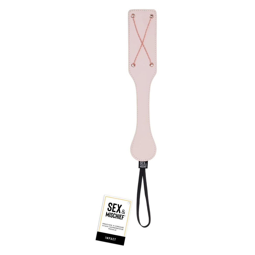 Sex & Mischief Peaches N CreaMe Chain Impressions (Peach) – Spanking Paddle Peach > Bondage Gear > Paddles