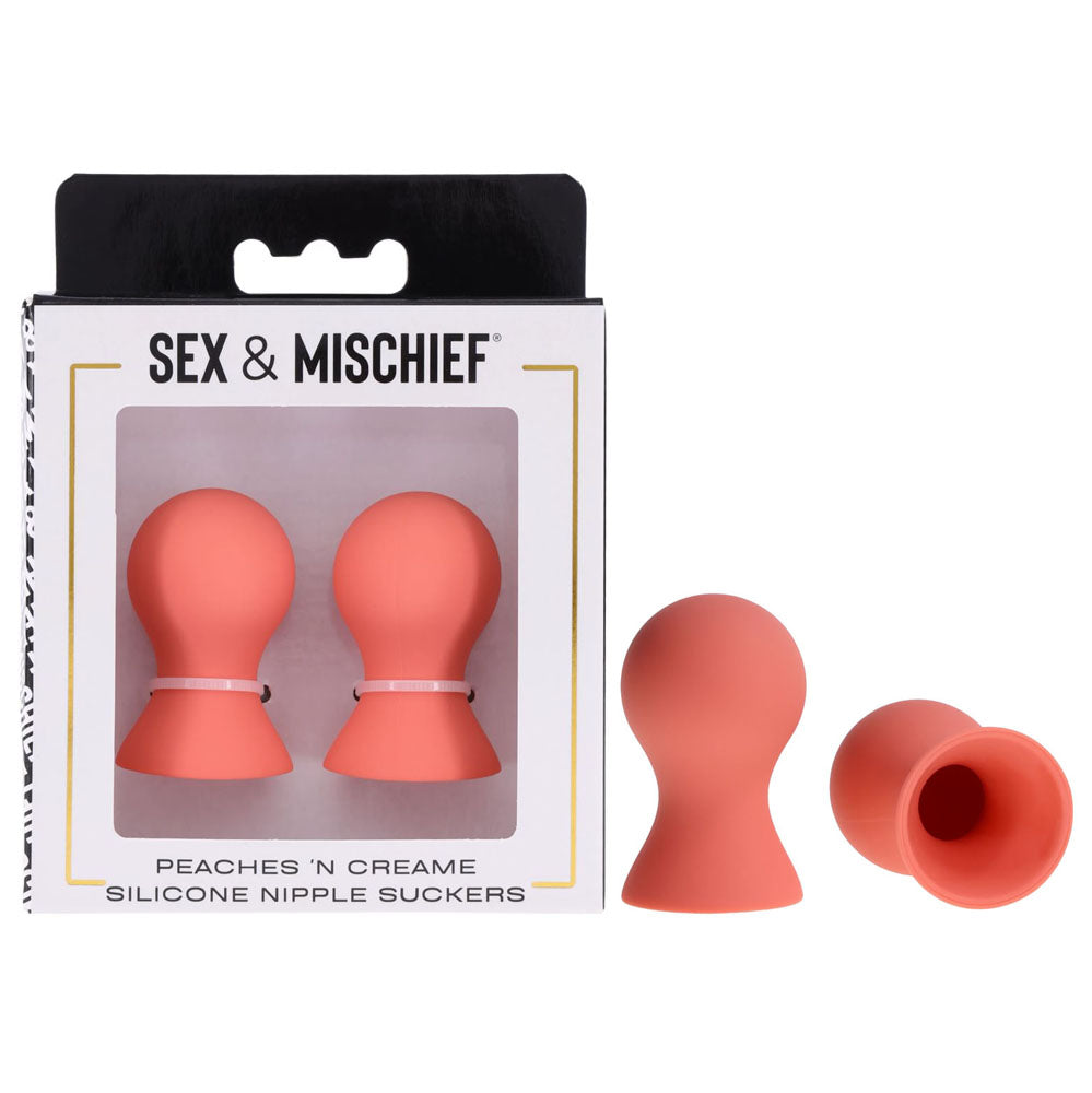Sex & Mischief Peaches N CreaMe (Peach) – Silicone Nipple Suckers Set of 2 PeachPuff > Sex Toys > Nipple Suckers