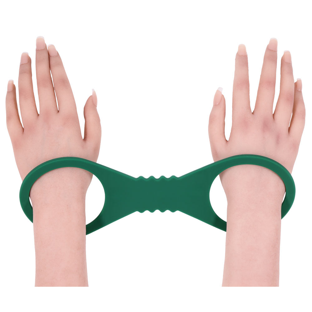 Sex & Mischief Indica Large Silicone Cuffs (Green) – Lightweight Flexible Large Restraints > Bondage Gear > Restraints