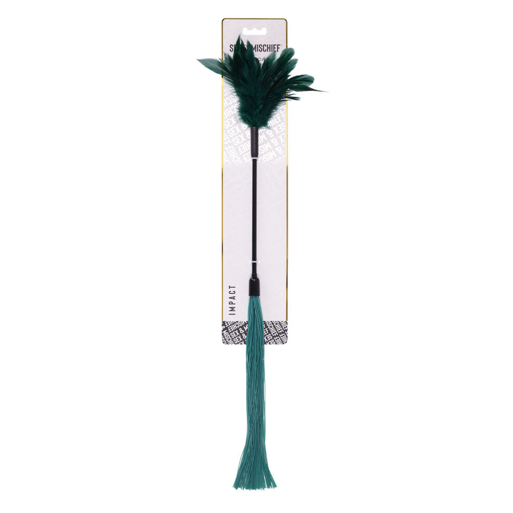 Indica Feather Tickler (Green) – Sensory Dual-Ended Tickler > Bondage Gear > Paddles