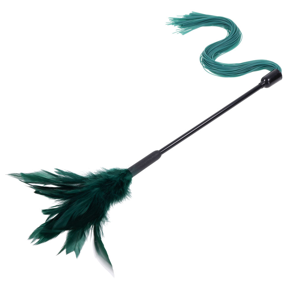 Indica Feather Tickler (Green) – Sensory Dual-Ended Tickler > Bondage Gear > Paddles