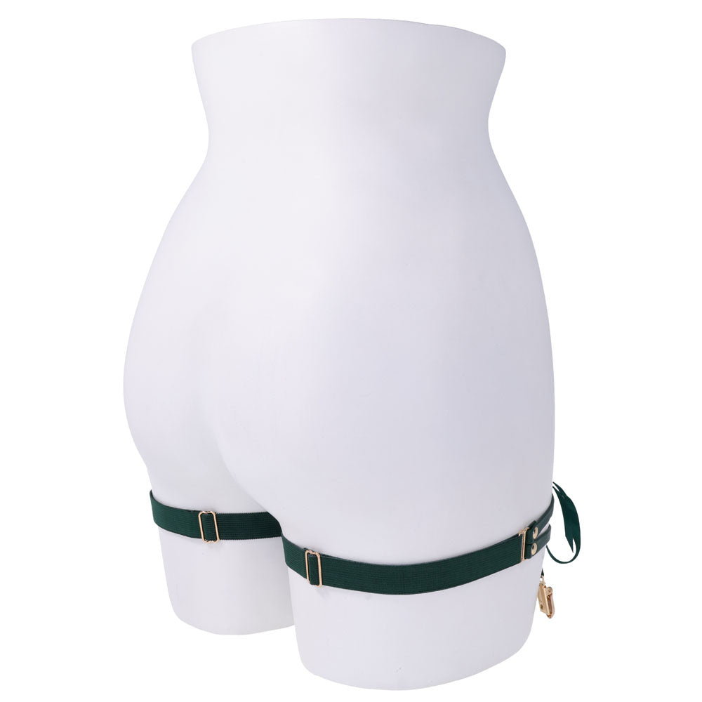 Sex & Mischief Indica Laced Up Garters (Gold) – Set of 2 Adjustable Garters > Clothes > Hosiery