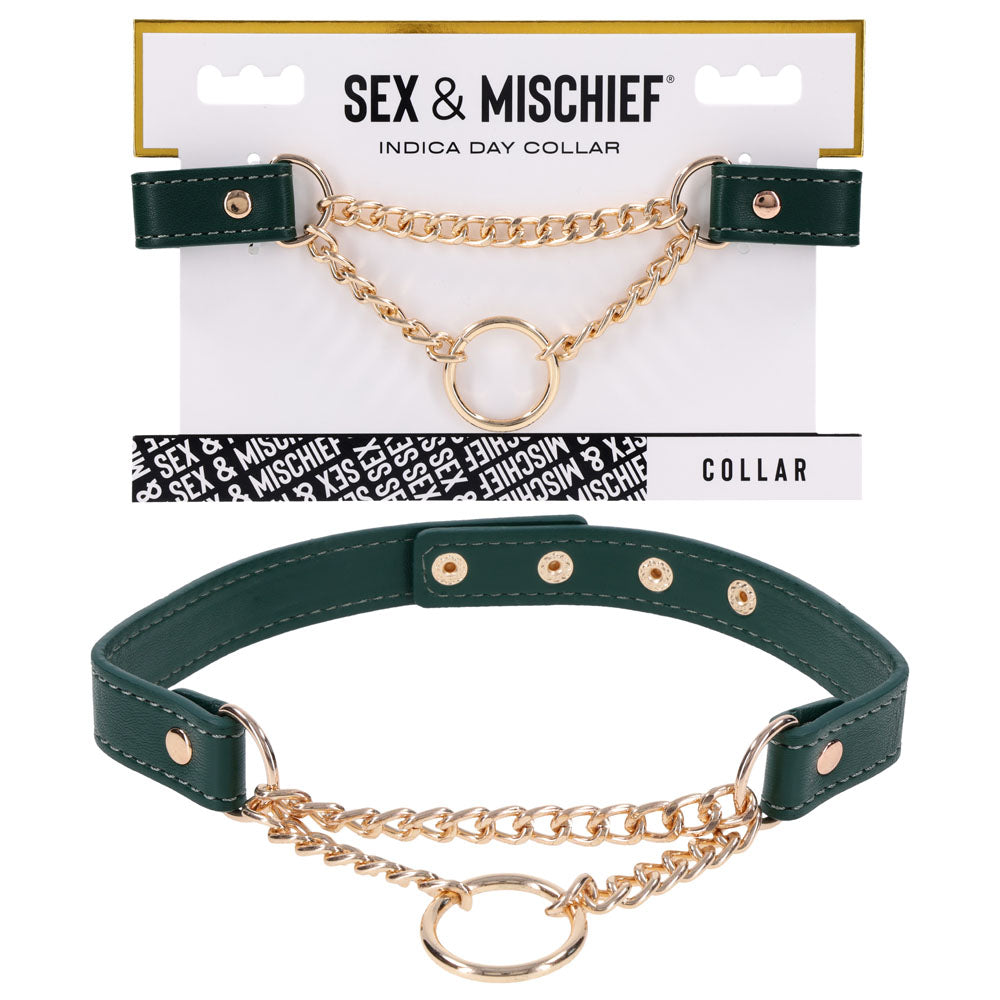 Indica Day Collar (Green) – Adjustable Faux Leather Collar > Bondage Gear > Collars & Leashes