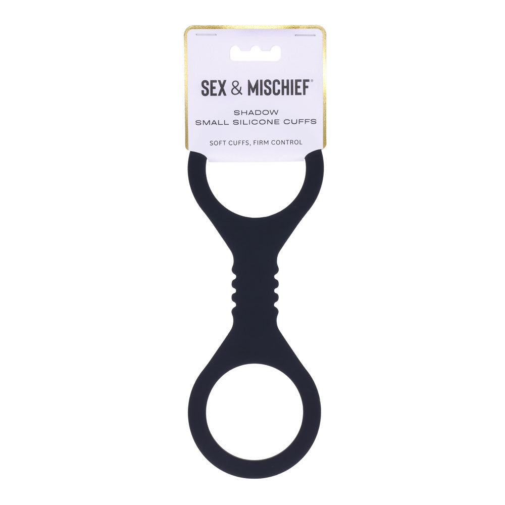 Sex & Mischief Shadow Small Silicone Cuffs – Small Restraints Black > Bondage Gear > Restraints