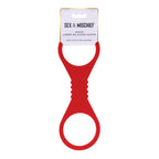 Sex & Mischief Amor Large Silicone Cuffs (Red) – Large Flexible Silicone Restraints Red > Bondage Gear > Restraints