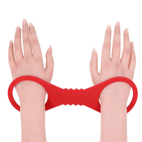 Sex & Mischief Amor Large Silicone Cuffs (Red) – Large Flexible Silicone Restraints > Bondage Gear > Restraints