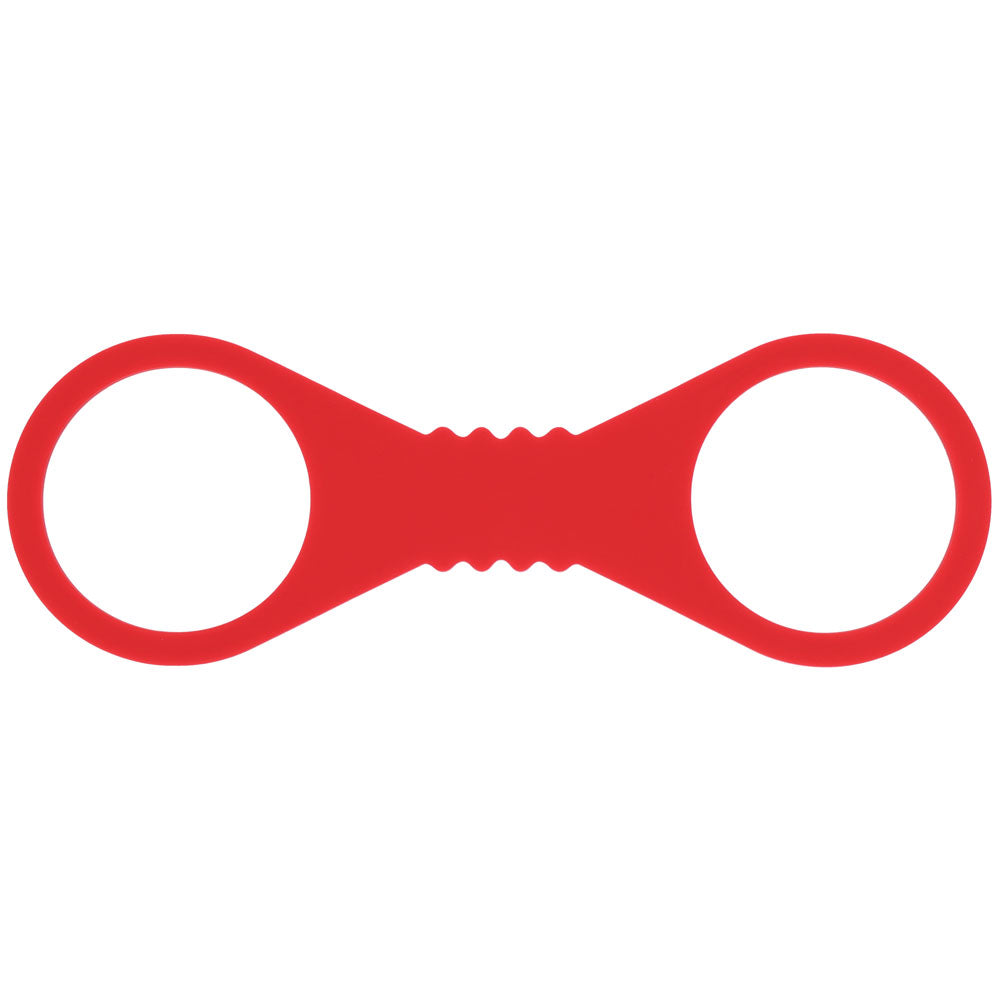 Sex & Mischief Amor Large Silicone Cuffs (Red) – Large Flexible Silicone Restraints > Bondage Gear > Restraints