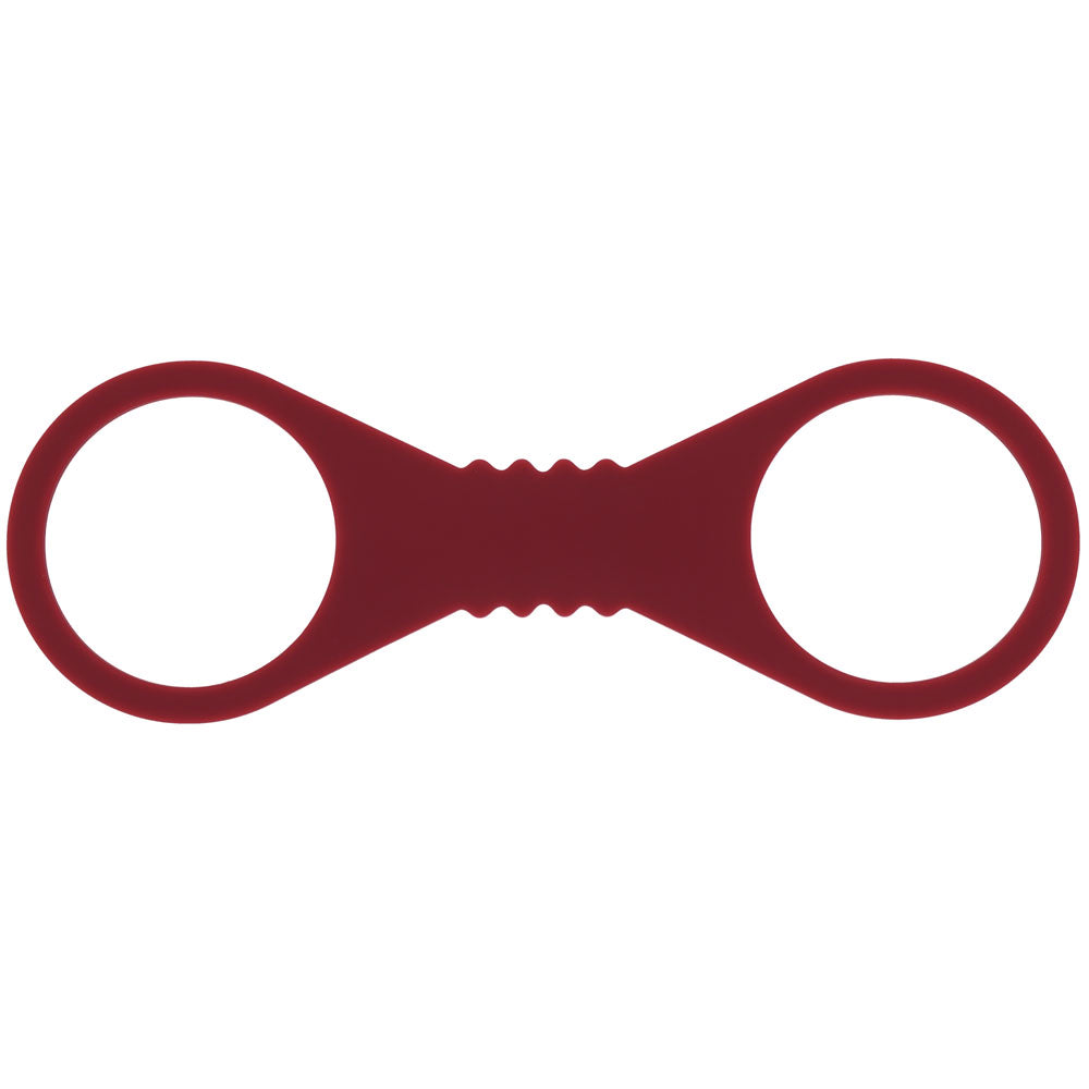 Sex & Mischief Enchanted Large Silicone Cuffs (Burgundy) – Large Silicone Restraints > Bondage Gear > Restraints
