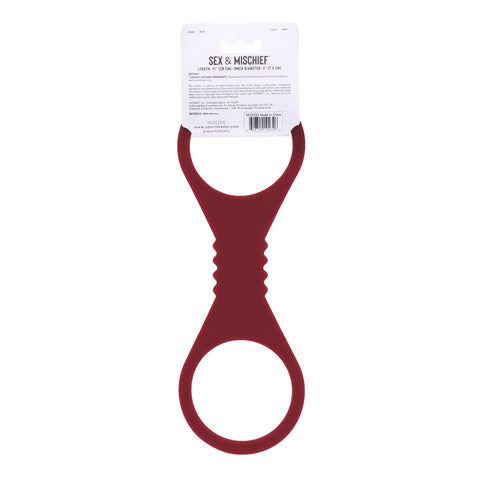 Sex & Mischief Enchanted Large Silicone Cuffs (Burgundy) – Large Silicone Restraints > Bondage Gear > Restraints