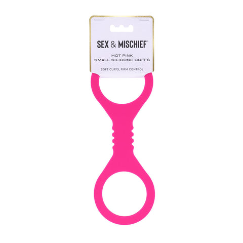 Sex & Mischief Small Hot Pink Silicone Cuffs – Small Restraints Pink > Bondage Gear > Restraints