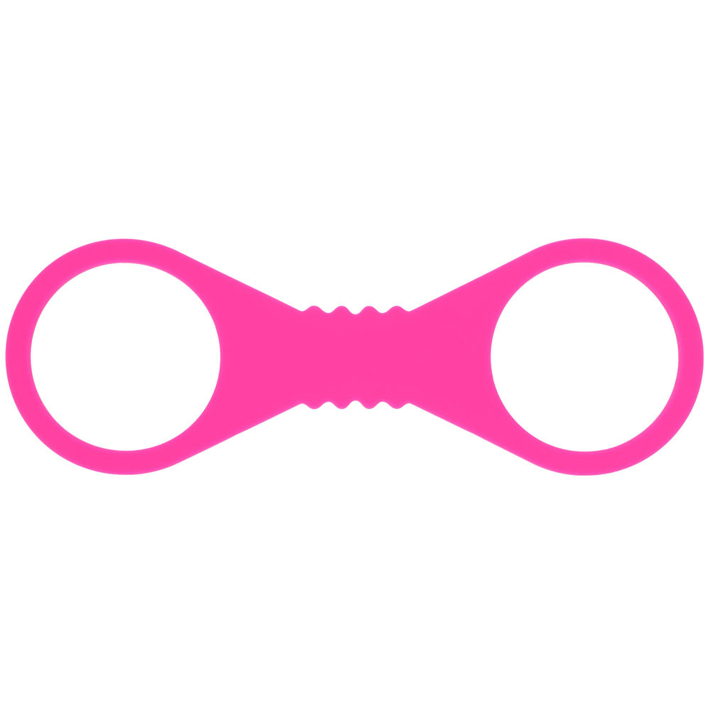 Sex & Mischief Large Hot Pink Silicone Cuffs – Large Restraints > Bondage Gear > Restraints