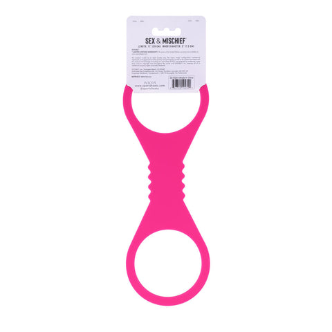 Sex & Mischief Large Hot Pink Silicone Cuffs – Large Restraints > Bondage Gear > Restraints