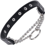 Shadow Day Collar – Faux Leather Collar with Silver Hardware > Bondage Gear > Collars & Leashes
