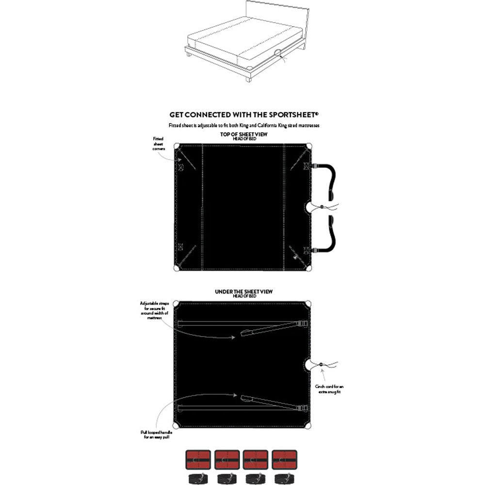 Sportsheets The Sportsheet King Size – Ultra-Soft Machine Washable Bondage Sheet Secondary image