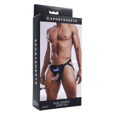 SPORTSHEETS Dual Desires Strap On 4 Way Adjustable Harness Harnesses & Strap-Ons