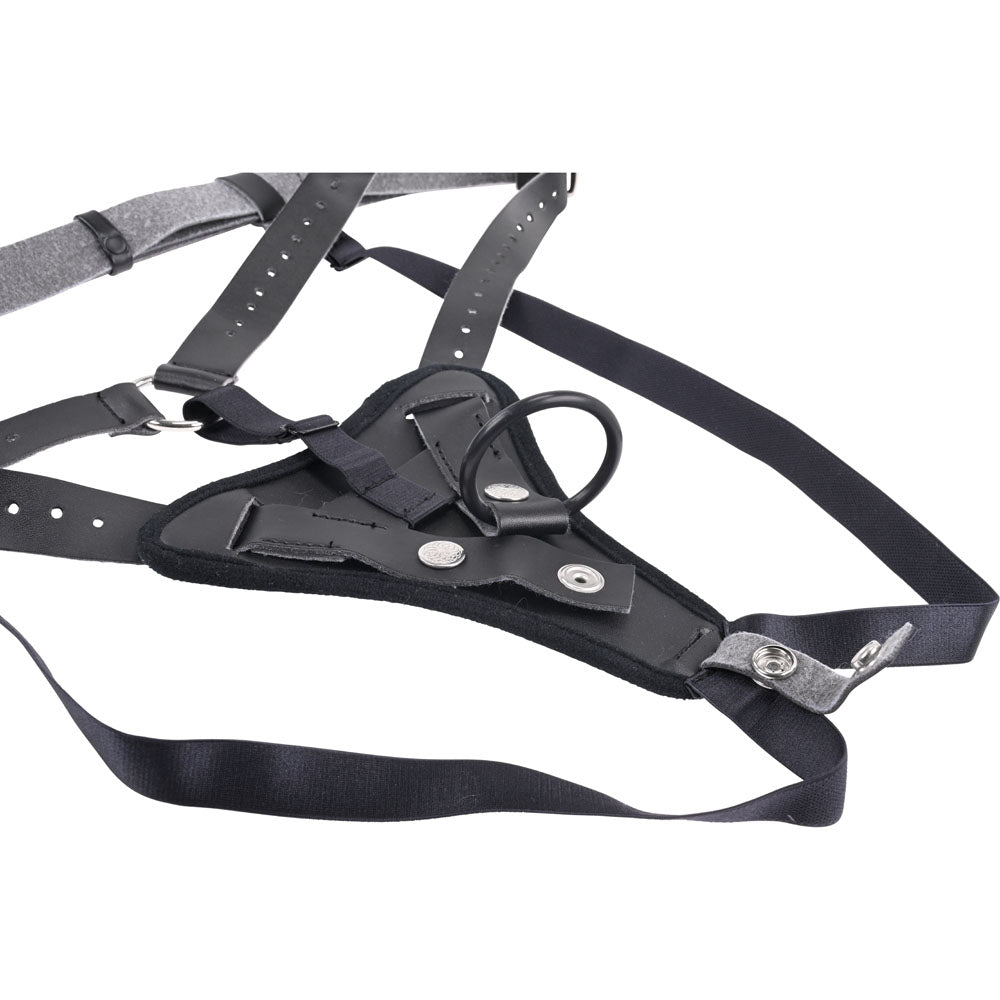Sportsheets Aurora High Waisted Strap-On Harness (Black) Adjustable Up to 60 Inch Hips - Strap-On Harness > Dildos > Strap On Harnesses