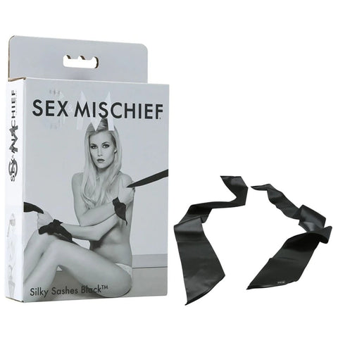 Sex & Mischief Silky Sashes 1.2 Metre x 10 Cm Wide Black > Bondage Gear > Restraints