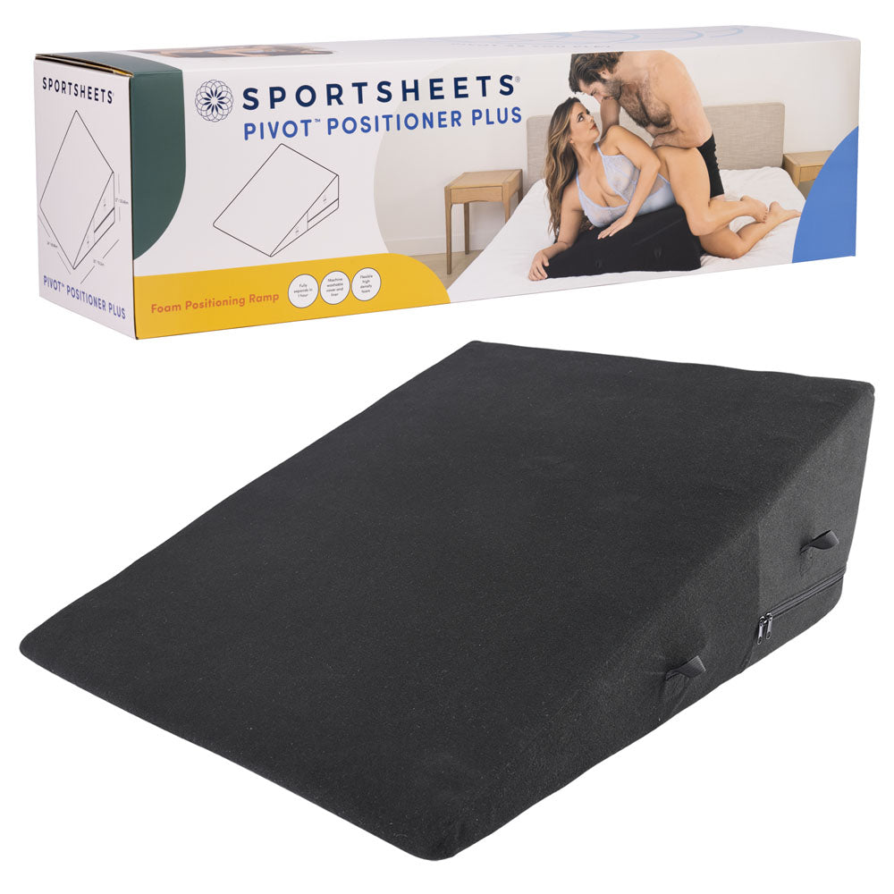 Pivot Positioner Plus – Extra Large Ramp High Density Foam Cushion Black > Sex Toys > Sex Positioners