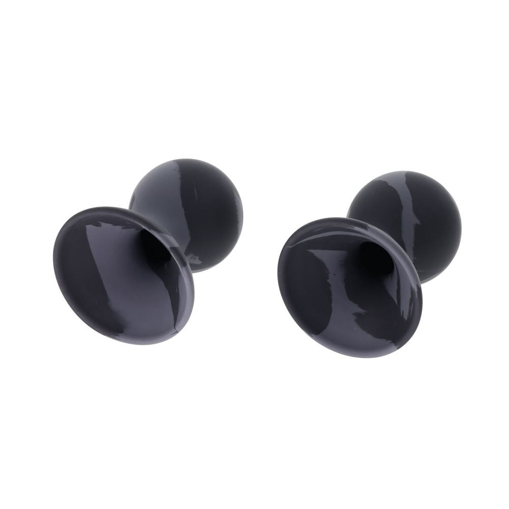 Sportsheets Velvet Noir Silicone Nipple Suckers Set of 2 in Grey with Marbled Pattern BONDAGE-TOYS