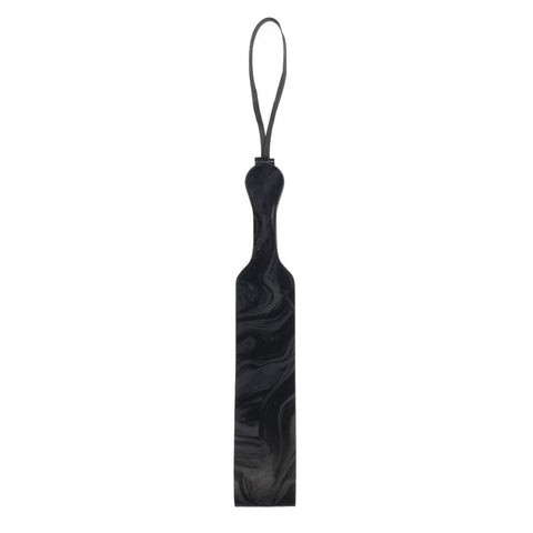 Sportsheets Velvet Noir Loop Paddle 42 cm Impact Toy with Vegan Leather and Wrist Loop Black Marbled Design Whips & Paddles