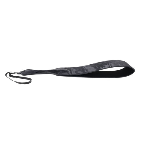 Sportsheets Velvet Noir Loop Paddle 42 cm Impact Toy with Vegan Leather and Wrist Loop Black Marbled Design Whips & Paddles