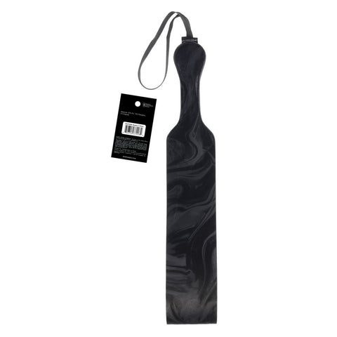 Sportsheets Velvet Noir Loop Paddle 42 cm Impact Toy with Vegan Leather and Wrist Loop Black Marbled Design Whips & Paddles