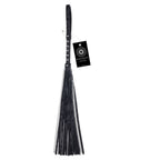 Sportsheets Velvet Noir Chain Flogger 43 cm Faux Leather and Hematite Chain Whip Black > Bondage Gear > Whips & Floggers