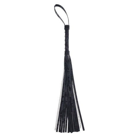 Sportsheets Velvet Noir Chain Flogger 43 cm Faux Leather and Hematite Chain Whip > Bondage Gear > Whips & Floggers