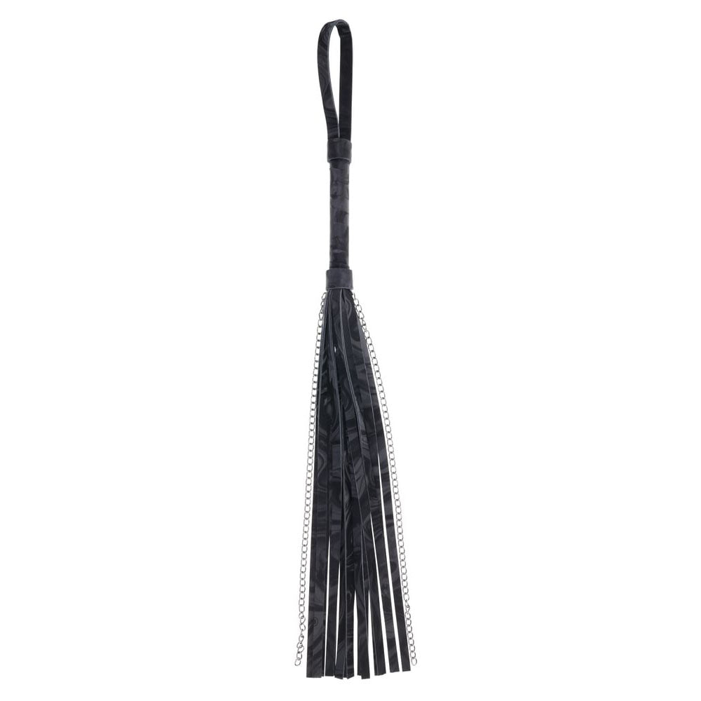 Sportsheets Velvet Noir Chain Flogger 43 cm Faux Leather and Hematite Chain Whip > Bondage Gear > Whips & Floggers