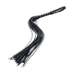 Sportsheets Velvet Noir Chain Flogger 43 cm Faux Leather and Hematite Chain Whip > Bondage Gear > Whips & Floggers