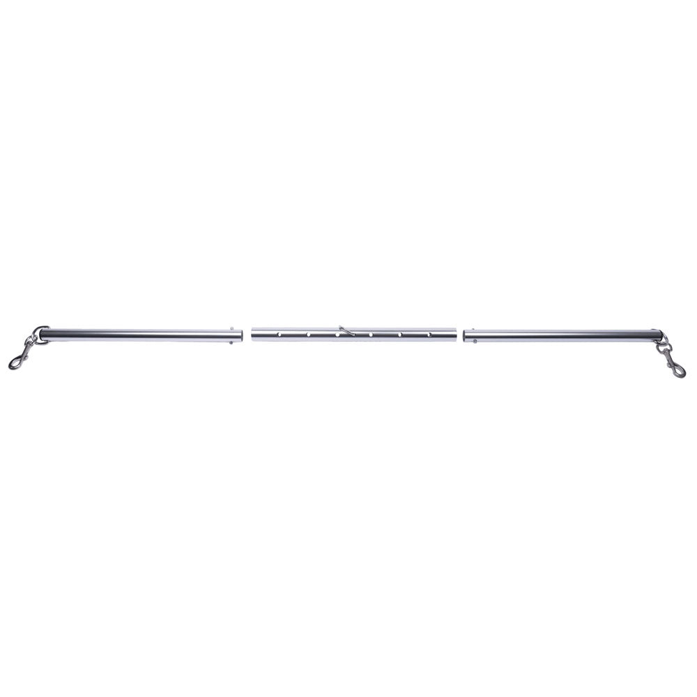 Sportsheets Signature Adjustable Spreader Bar – Silver Metal