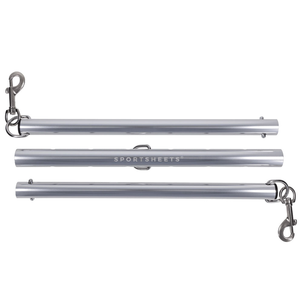 Sportsheets Signature Adjustable Spreader Bar – Silver Metal