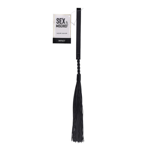 Sex and Mischief Noir Whip Adult Toy for Sensual Exploration Black Whips & Paddles