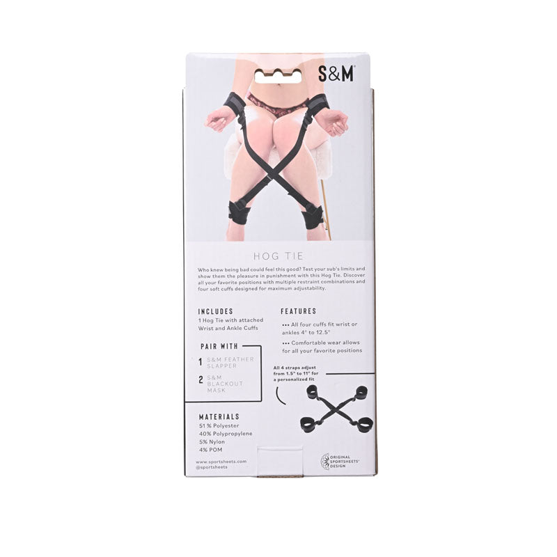Sex & Mischief Hog Tie with Adjustable Cuffs – Four-Point Restraint Bondage Set > Bondage Gear > Restraints