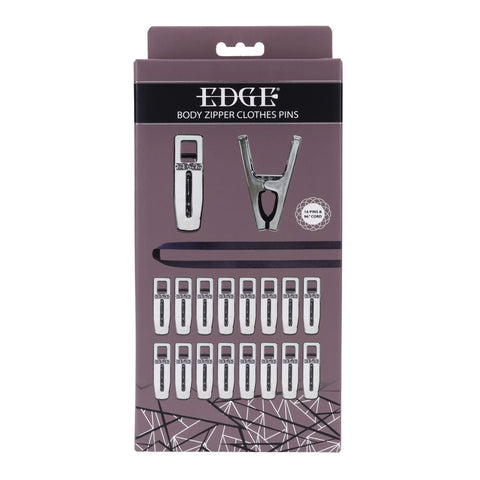 Edge Body Zipper Clothes Pins – Set of 16 Sensation Clamps with Cord > Sex Toys > Nipple Clips