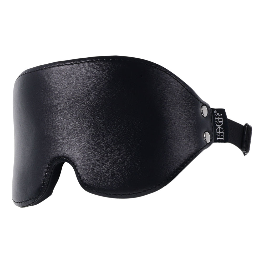 Edge Lights Out Blindfold Eyemask Restraint – Faux Leather Sensory Play Accessory Secondary image