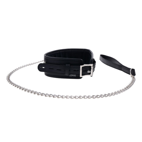 Edge Collar and Leash Neck Restraint with Heavy Duty Metal Leash > Bondage Gear > Restraints