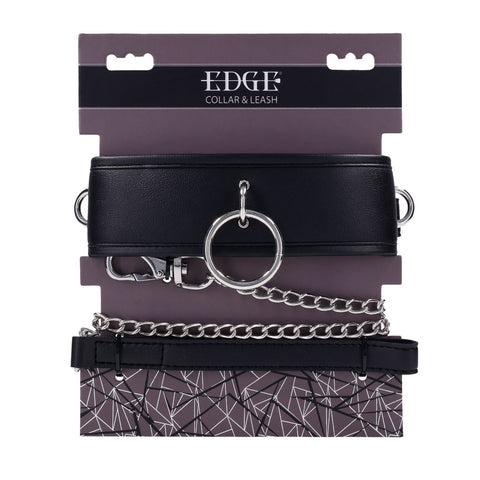 Edge Collar and Leash Neck Restraint with Heavy Duty Metal Leash > Bondage Gear > Restraints