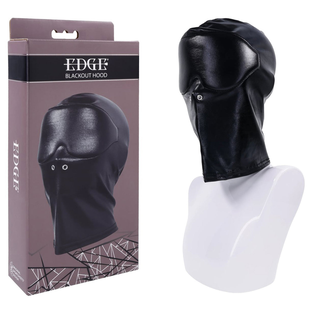 Edge Blackout Hood – Full-Coverage Hood Mask for Complete Sight Deprivation Black > Bondage Gear > Bondage Hoods
