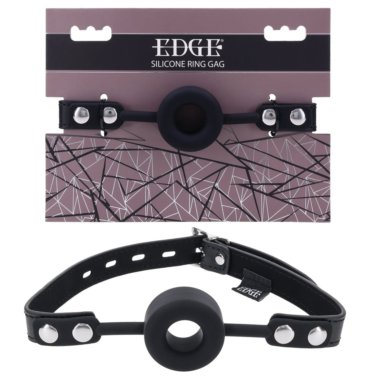 Edge Silicone Ring Gag – Mouth Restraint Bondage Accessory Black > Bondage Gear > Gags and Bits Main image