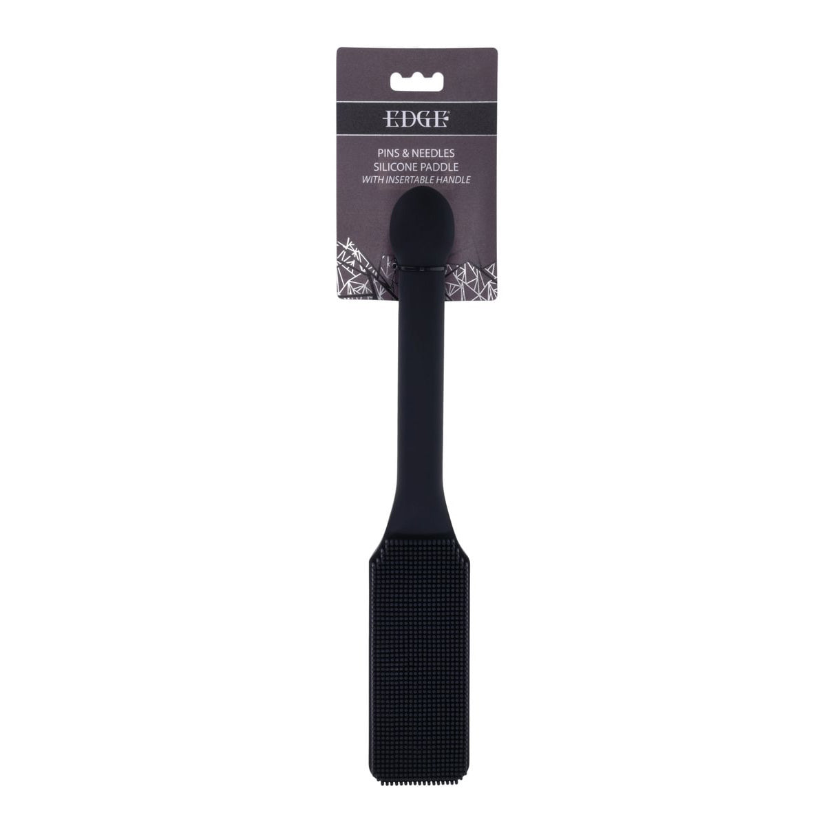 Edge Pins & Needles – Silicone Spanking Paddle with Insertable Handle Black > Bondage Gear > Paddles Main image