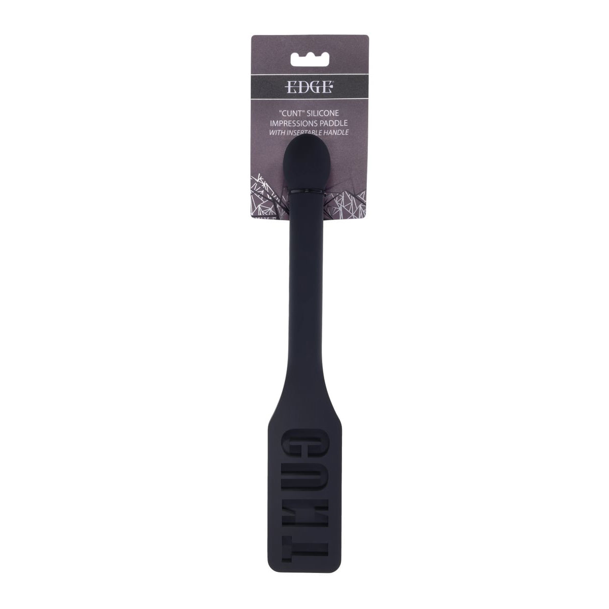 Edge Cunt Silicone Paddle – Flexible Silicone Paddle with Insertable Handle Black > Bondage Gear > Paddles Main image