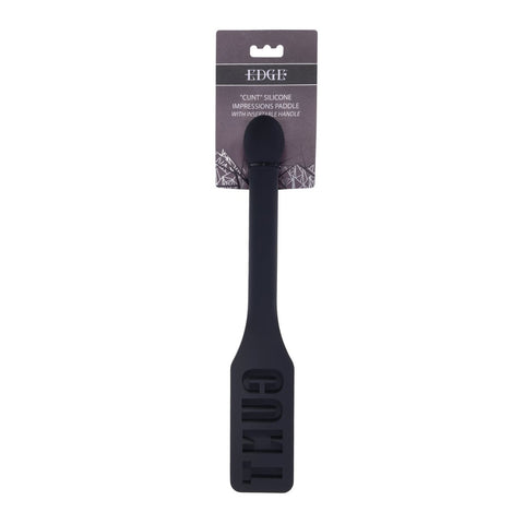 Edge Cunt Silicone Paddle – Flexible Silicone Paddle with Insertable Handle Black > Bondage Gear > Paddles