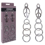 Edge Tuggable Clover Clamps – Metal Nipple Restraints Silver > Sex Toys > Nipple Clamps
