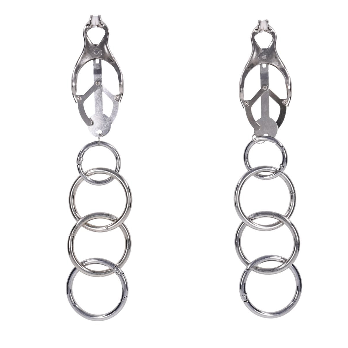 Edge Tuggable Clover Clamps – Metal Nipple Restraints > Sex Toys > Nipple Clamps