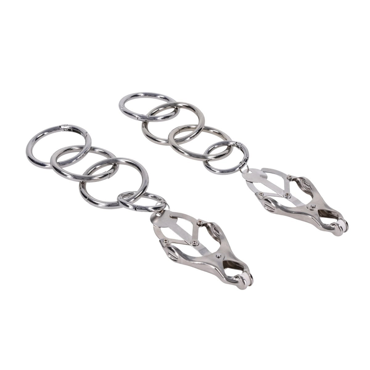 Edge Tuggable Clover Clamps – Metal Nipple Restraints > Sex Toys > Nipple Clamps