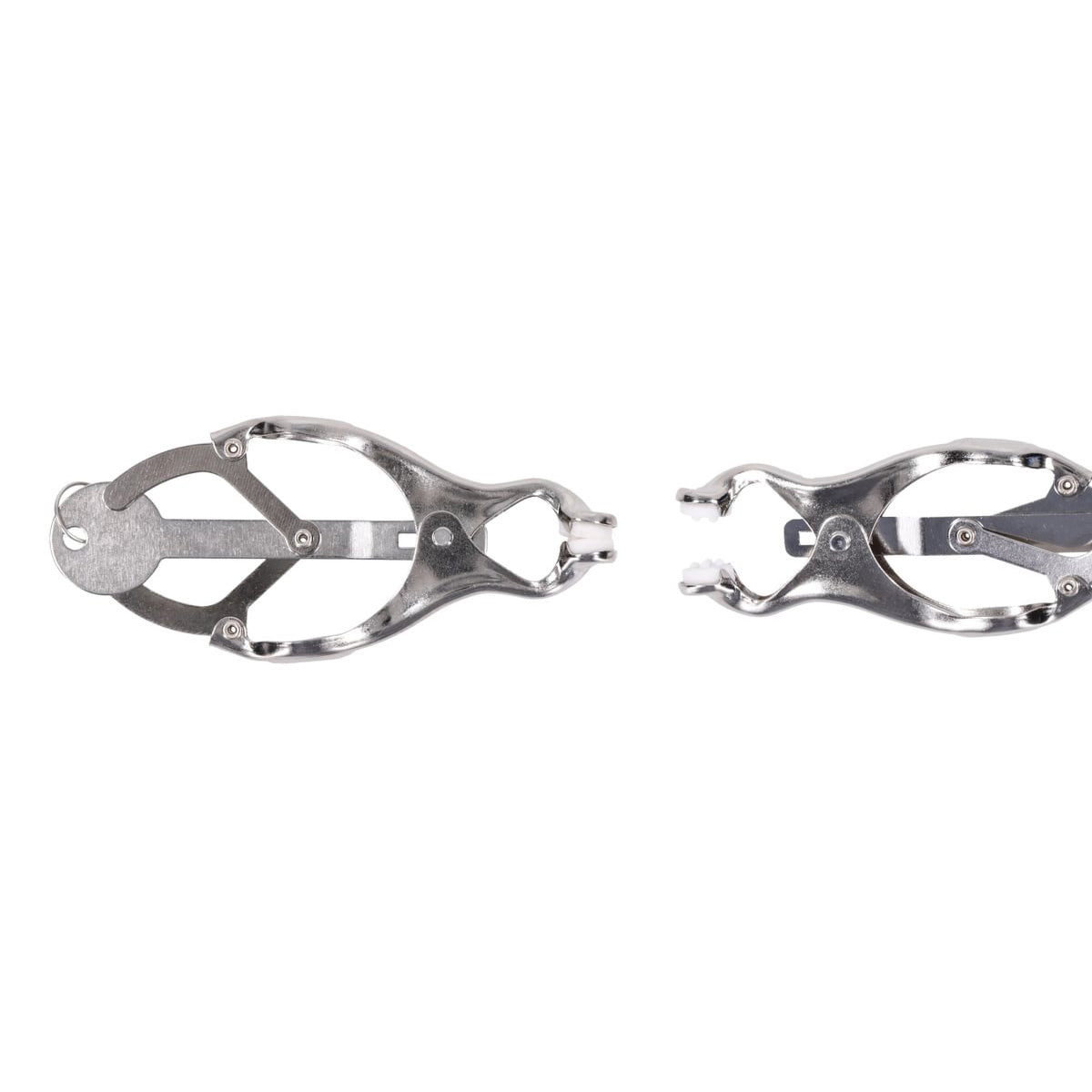 Edge Tuggable Clover Clamps – Metal Nipple Restraints > Sex Toys > Nipple Clamps