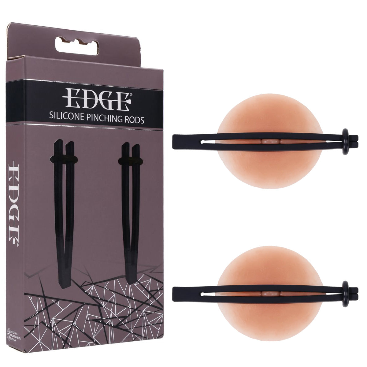 Edge Silicone Pinching Rods – Nipple Restraints Black > Sex Toys > Nipple Clamps