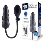 Size Up Ripple 5.5 Inch Inflatable Ribbed Butt Plug Black > Anal Range > Tunnel and Stretchers